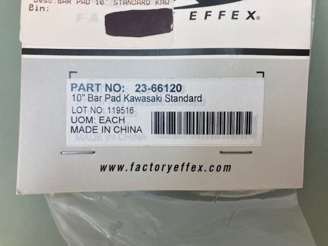 FX 23-66120 Kawasaki 10" Bar Pad New Replaces