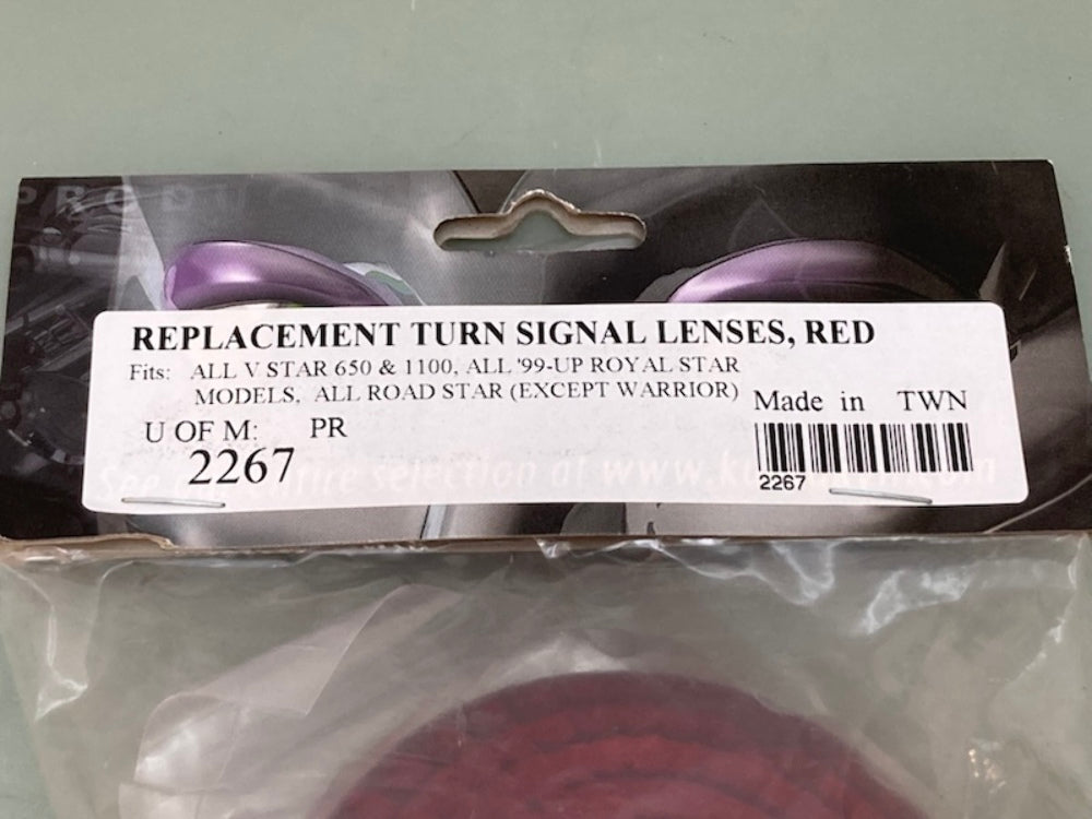 Kuryakyn 2267 Replacement Red Turn Signal Lens Set New Genuine