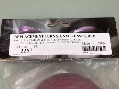 Kuryakyn 2267 Replacement Red Turn Signal Lens Set New Genuine