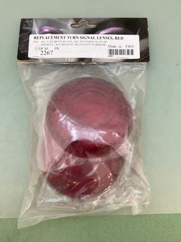 Kuryakyn 2267 Replacement Red Turn Signal Lens Set New Genuine