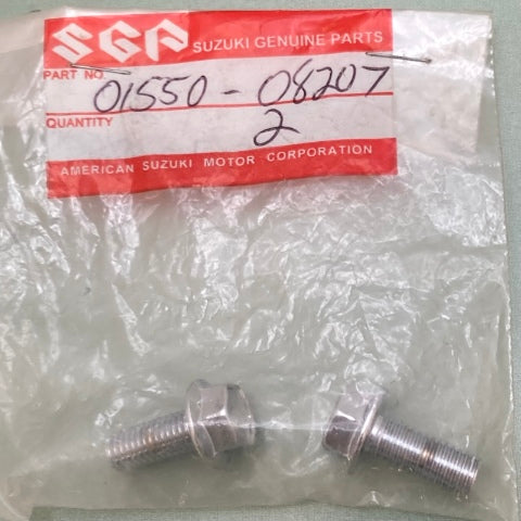 QTY 2 Suzuki 01550-08207 Bolt New Genuine