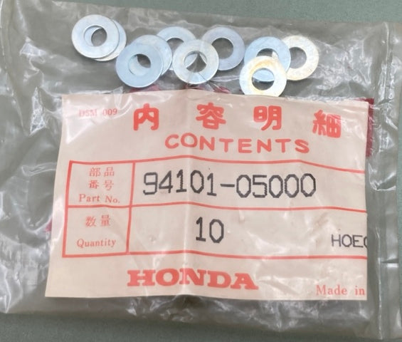 QTY 10 Honda 94101-05000 Plain Washer 5mm New Genuine