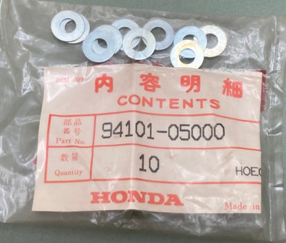 QTY 10 Honda 94101-05000 Plain Washer 5mm New Genuine