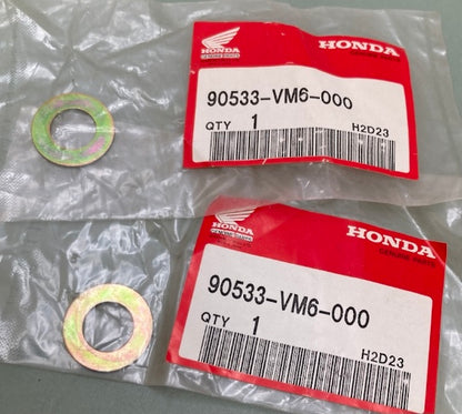 QTY 2 Honda 90533-VM6-000 Washer (13X24) New Genuine