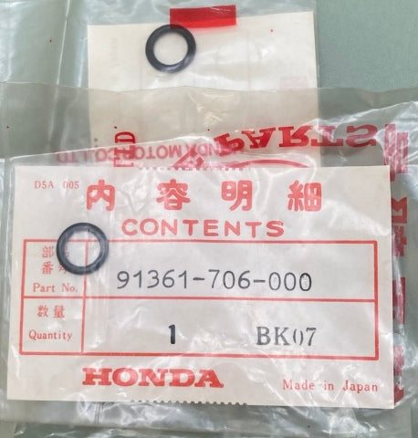 QTY 2 Honda 91361-706-000 O-Ring 8X1.9 New Genuine