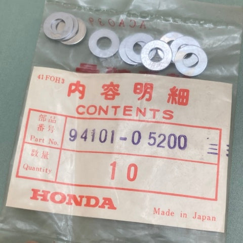 Pack of 10 Honda 94101-05200 Washer (5mm) New Genuine