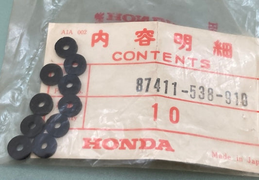 Pack of 10 Honda 87411-538-910 Rubber, Rr. New Genuine