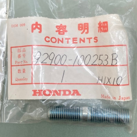 Honda 92900-100253B Bolt, Stud (10X25) New Genuine