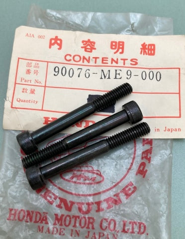 QTY 3 Honda 90076-ME9-000 Bolt, Socket (6X50) New Genuine