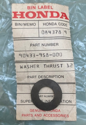 Honda 90433-958-000 Washer (12mm) New Genuine