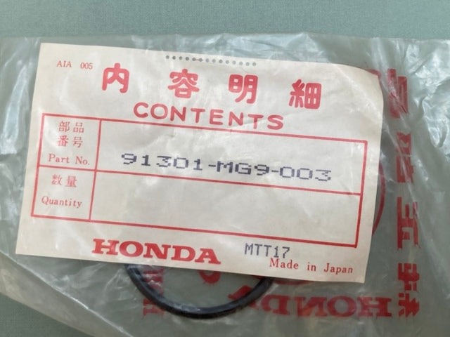Honda 91301-MG9-003 O-Ring (35.5X2.6) New Genuine