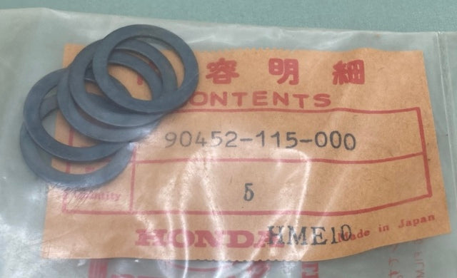 QTY 5 Honda 90452-115-000 Washer (17mm) New Genuine