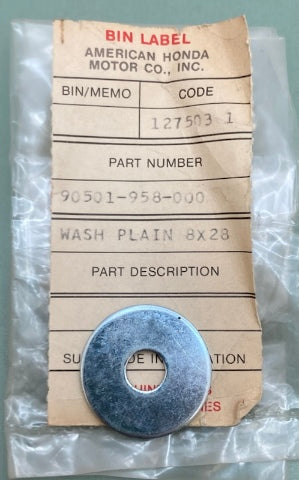 Honda 90501-958-000 Plain Washer (8X28) New Genuine