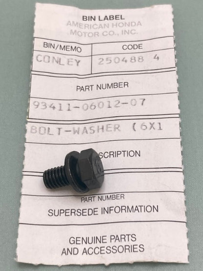 Honda 93411-06012-07 Bolt Washer (6X12) New Genuine