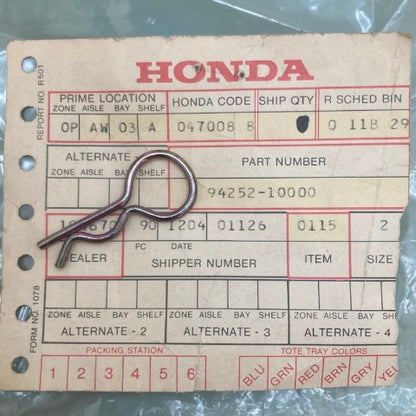 Honda 94252-10000 Lock Pin (10Mm) New Genuine