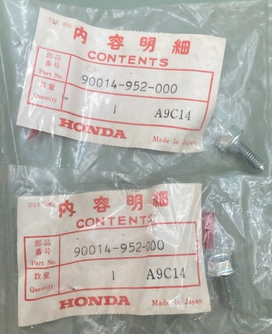 Qty 2 Honda 90014-952-000 Flange Bolt (6X14) New Genuine