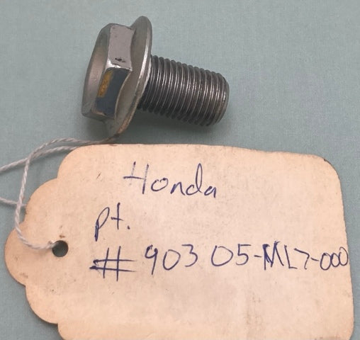 Honda 90305-ML7-000 Front Axle Bolt New Replaces