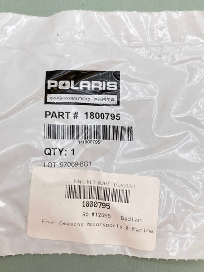 Polaris 1800795 Ring, Retaining, Wire New Genuine