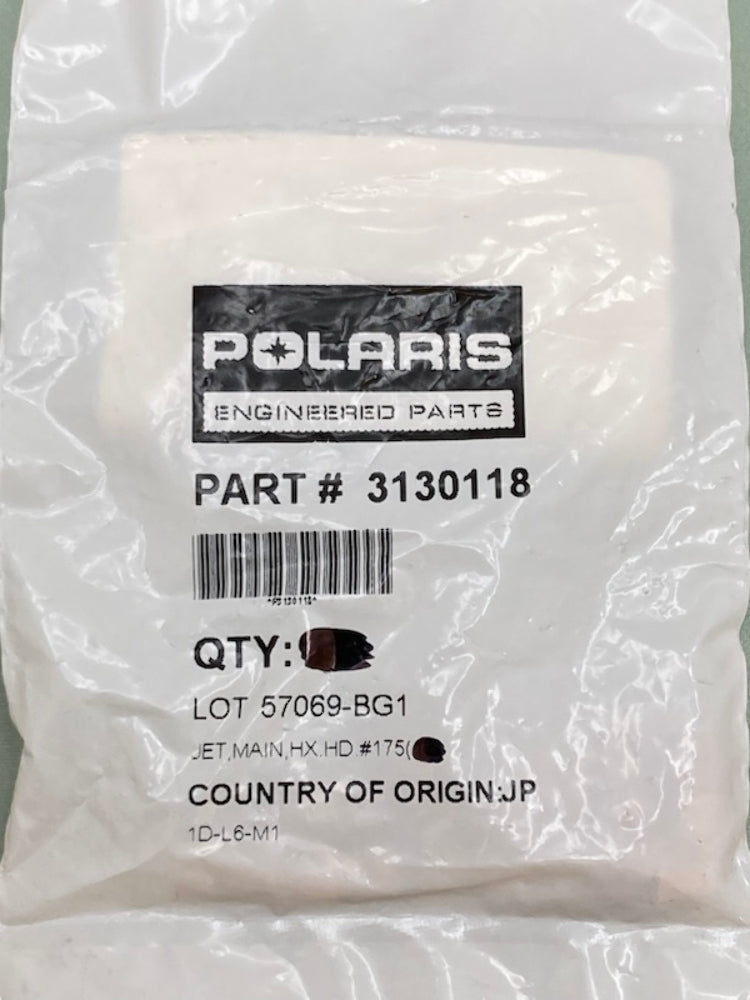 Polaris 3130118 Hex Head Main Jet (#175) New Genuine