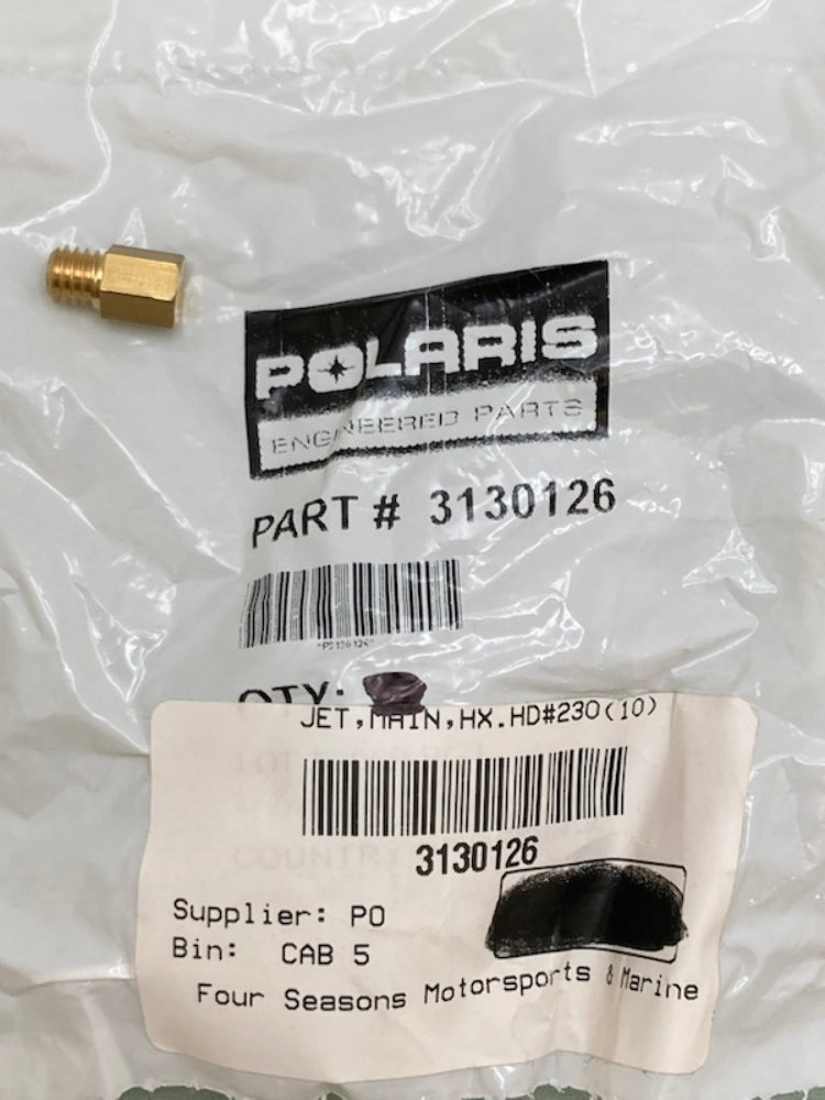 Polaris 3130126 Carburetor Hex Head Main Jet (#230) New Genuine