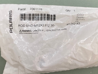 Polaris 7061178 Tie Rod End (M12X2.812-in 30-degree bend) New Genuine