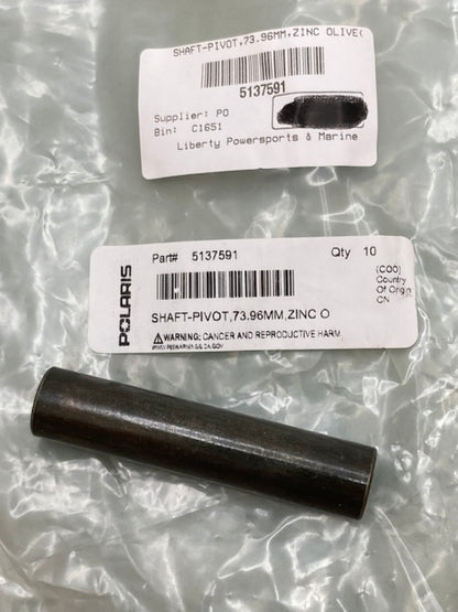 QTY 10 Polaris 5137591 Shaft-Pivot (73.96mm) New Genuine