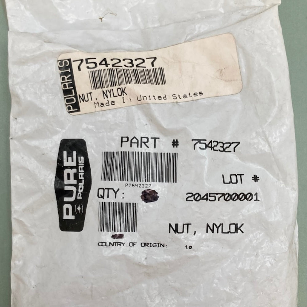 QTY 9 Polaris 7542327 Nylok Nut New Genuine