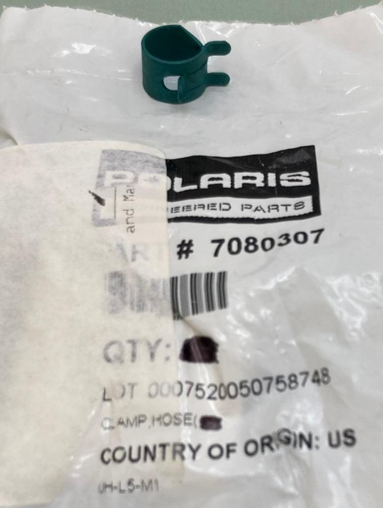 QTY 8 Polaris 7080307 Hose Clamp, Large Green New Genuine