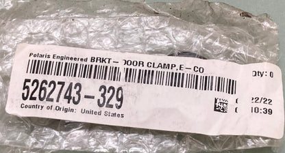 Polaris 5262743-329 Blk Door Clamp Bracket, Matte Blk E-Coat Finish New Genuine