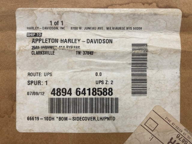 Harley-Davidson 66619-10DH Left Side Cover New Genuine
