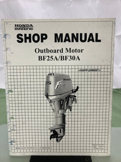 Honda 61ZV700 BF25A Shop Manual '94 with Supplement Manual 61ZV700Y '98 Genuine