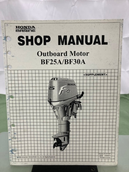 Honda 61ZV700 BF25A Shop Manual '94 with Supplement Manual 61ZV700Y '98 Genuine