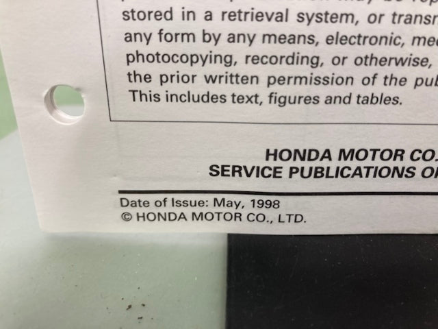 Honda 61ZV400 BF9.9A/15A Shop Manual '88 with Supplement 61ZV400W '98 Genuine