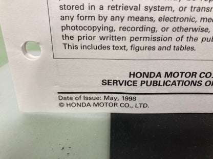 Honda 61ZV400 BF9.9A/15A Shop Manual '88 with Supplement 61ZV400W '98 Genuine