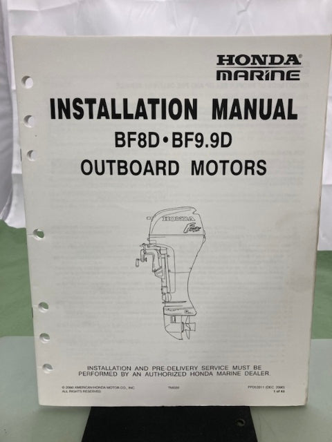 Honda 61ZW900 BF/BFP8D BF/BFP9.9D Shop Manual '01 Genuine