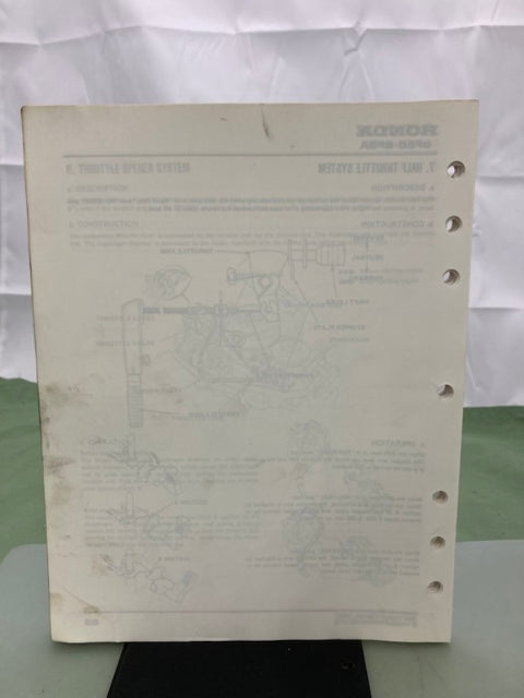 Honda 61ZV101 BF50 BF50A Shop Manual '88 with Supplements Genuine