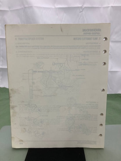 Honda 61ZV101 BF50 BF50A Shop Manual '88 with Supplements Genuine