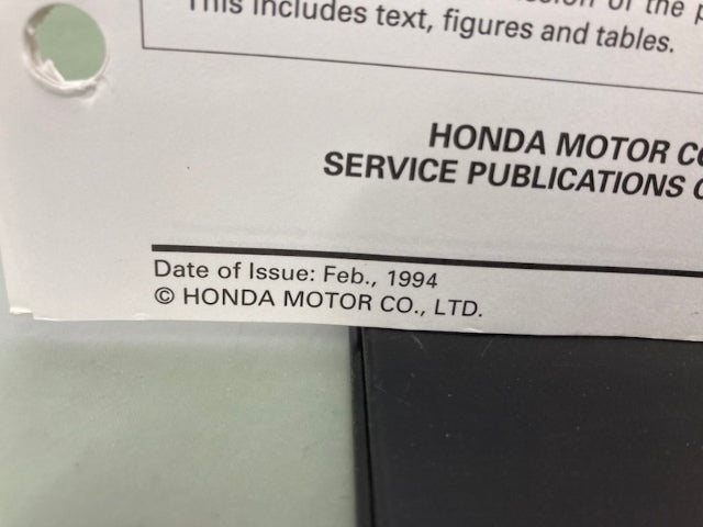 Honda 6188224Y 6188224X BF8A Supplement Shop Manual for 6188224 '95-'98 Genuine