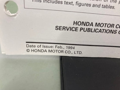 Honda 6188224Y 6188224X BF8A Supplement Shop Manual for 6188224 '95-'98 Genuine