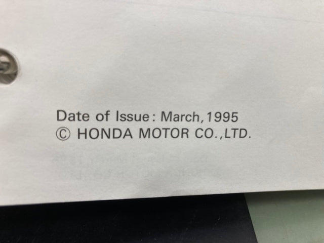 Honda 61CM001 Motorcycle Common Service Manual Binder '95 Genuine