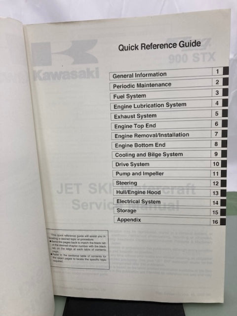 Kawasaki 99924-1327-01 Jet Ski 900 STX Watercraft Service Manual 2003 Genuine