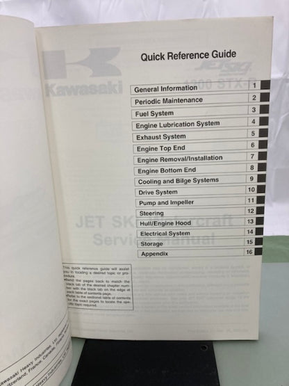 Kawasaki 99924-1326-01 Jet Ski 1200 STX-R Watercraft Service Manual 2003 Genuine