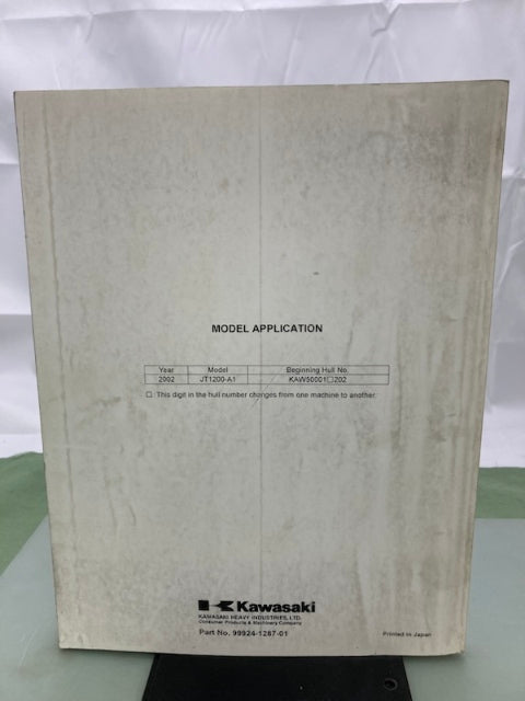 Kawasaki 99924-1287-01 Jet Ski 1200 STX-R Watercraft Service Manual 2001 Genuine