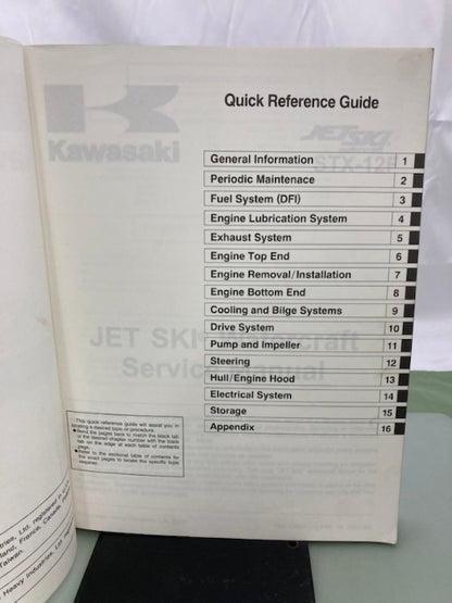 Kawasaki 99924-1312-01 Jet Ski STX-12F Watercraft Service Manual 2003 Genuine