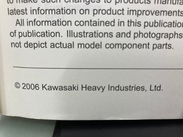 Kawasaki 99924-1376-01 Jet Ski Ultra LX Watercraft Service Manual 2006 Genuine