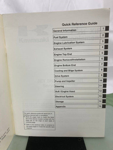Kawasaki 99963-0062-51 JetSki XiR Service Manual Supplement 1994 Genuine