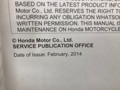 Honda 61MJN00 CTX1300/A Service Manual 2014 Genuine