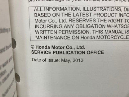 Honda 61MGE02 VFR1200F/FD Service Manual 2010 -2012 Genuine