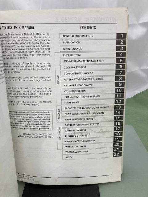 Honda 61MM808 VT1100C Shadow Service Manual 1987-1996 Genuine