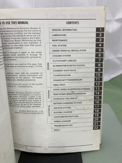 Honda 61MM808 VT1100C Shadow Service Manual 1987-1996 Genuine